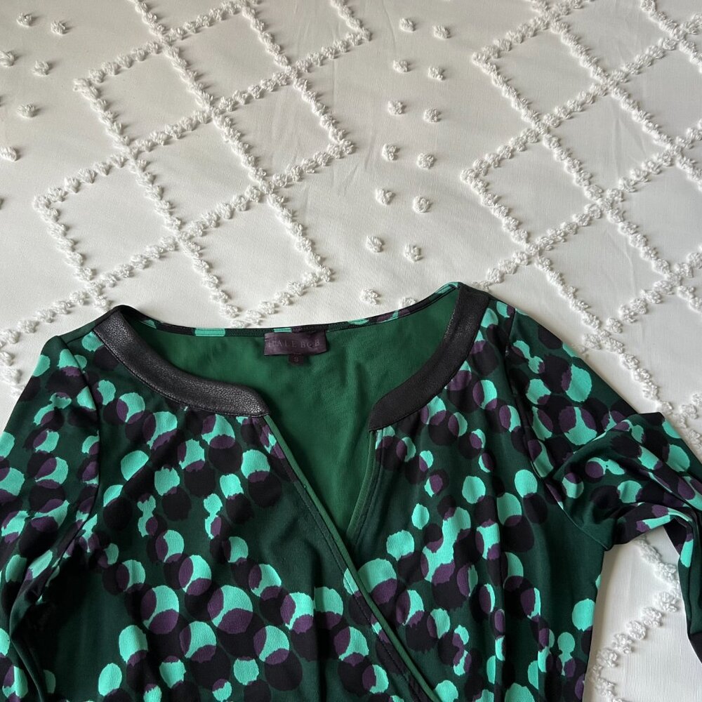 Hale Bob Faux Long-sleeved wrap dress Size Small - Picture 5 of 16